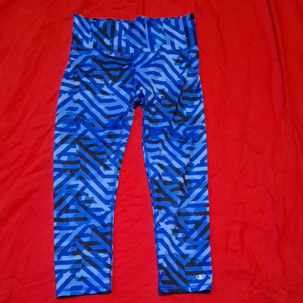 Champion Kids Geometric Blue Leggings
